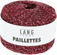 LANG YARNS Paillettes Effect Yarn with Sequins, 25g, Red - Yarn