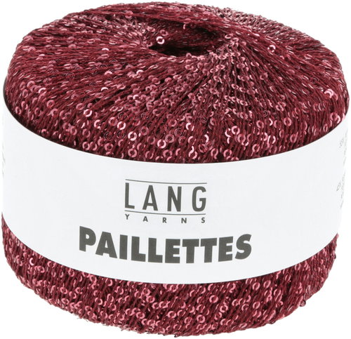 LANG YARNS Paillettes Effect Yarn with Sequins, 25g, Red - Yarn - Main image