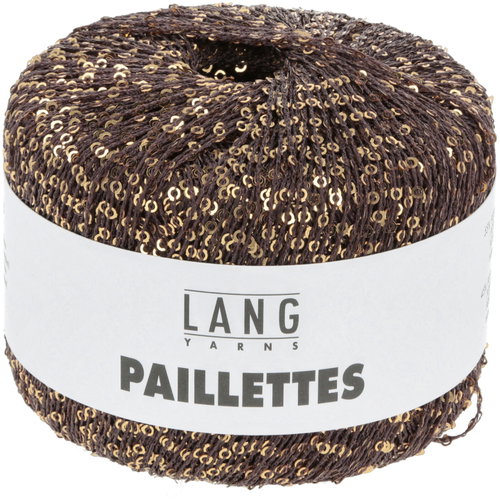 LANG YARNS Paillettes Sequin Yarn, 25g, Brown - Yarn - Main image
