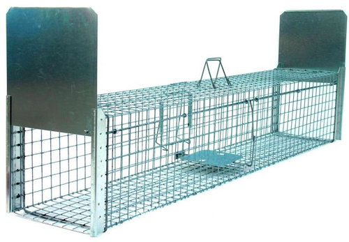 LAPKA Professional trap for foxes, martens, otters and cats TRAP ST 130 × 34 × 34 cm V2 - Marten Trap - Main image