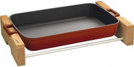 Lava Metal Cast iron baking pan with wooden base red - Roasting Pan