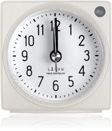 LAVVU Rádiem řízený budík s funkcí Stop Second Hand, bílý - Alarm Clock