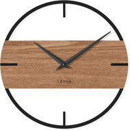 LAVVU Loft Stylish wooden clock in industrial look with black hands - Wall Clock