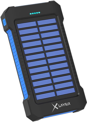 XLAYER Powerbank PLUS Solar 8000mAh černá/modrá - Powerbanka - Hlavní obrázek