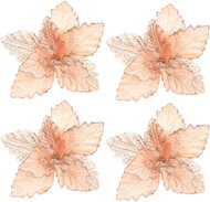 LAALU Flower without clip pink 20 × 23 cm, set of 4 - Christmas Ornaments