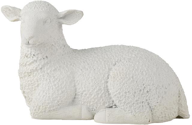 LENE BJERRE - Fekvő bárány fehér, 13 x 8 cm
