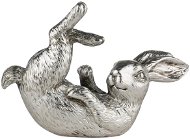 LENE BJERRE Semina Králíček na zádech stříbrný, 18 x 12 cm - Velikonoční dekorace