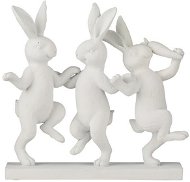 LENE BJERRE Semina Tři tančící králíčci bílí, 15 x 15 cm - Velikonoční dekorace