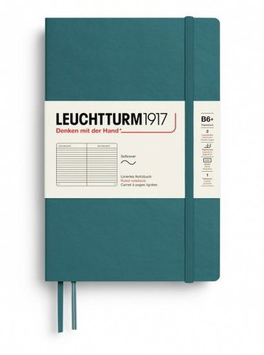 LEUCHTTURM1917 Stone Blue Softcover B6+ linkovaný - Journal - Main image