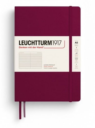 LEUCHTTURM1917 Port Red Medium A5 linkovaný - Journal - Main image