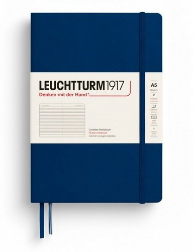 LEUCHTTURM1917 Navy Medium A5 linkovaný - Journal - Main image