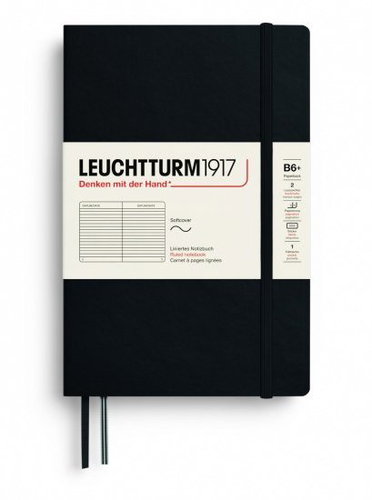 LEUCHTTURM1917 Black Softcover B6+ linkovaný - Journal - Main image