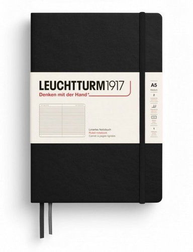 LEUCHTTURM1917 Black Medium A5 linkovaný - Journal - Main image