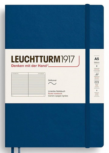 LEUCHTTURM1917 Indigo Softcover Medium A5 linkovaný - Journal - Main image
