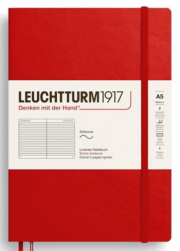 LEUCHTTURM1917 Cherry Softcover Medium A5 linkovaný - Journal - Main image