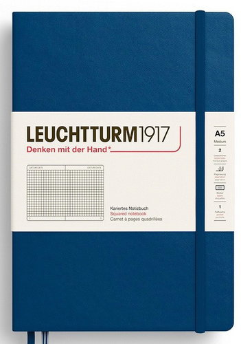 LEUCHTTURM1917 Indigo Hardcover Medium A5 čtverečkovaný - Journal - Main image