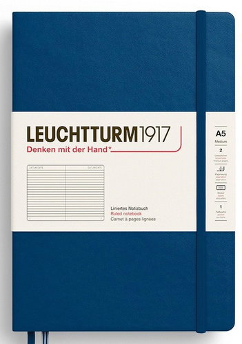 LEUCHTTURM1917 Indigo Hardcover Medium A5 linkovaný - Journal - Main image