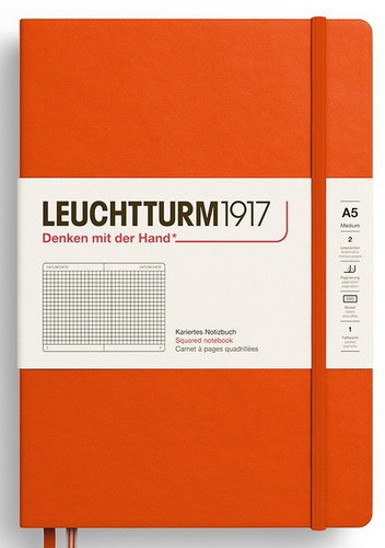 LEUCHTTURM1917 Pumpkin Hardcover Medium A5 čtverečkovaný - Journal - Main image