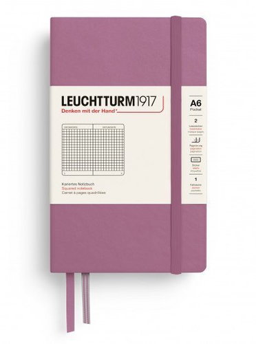 LEUCHTTURM1917 Dusty Rose Pocket A6 čtverečkovaný - Journal - Main image