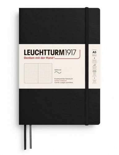 LEUCHTTURM1917 Black Softcover Medium A5 tečkovaný - Journal - Main image