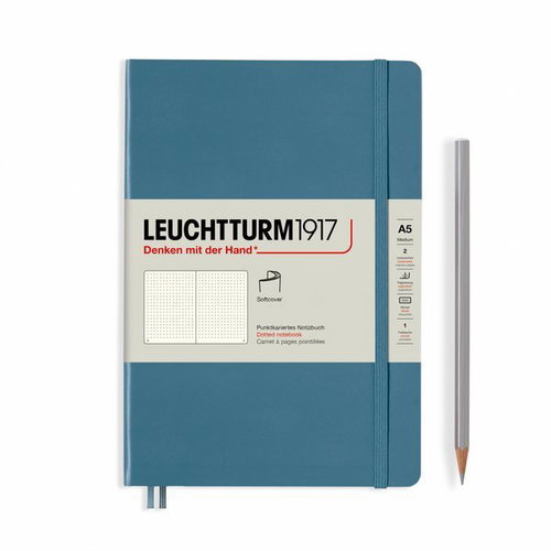 LEUCHTTURM1917 Stone Blue Softcover Medium A5 tečkovaný - Journal - Main image