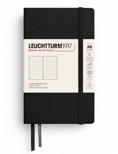 LEUCHTTURM1917 Black Pocket A6 tečkovaný - Journal - Main image