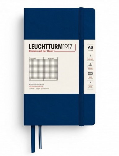 LEUCHTTURM1917 Navy Pocket A6 kariert - Notizbuch - Hauptbild