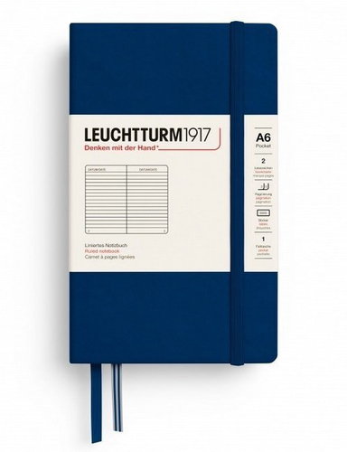 LEUCHTTURM1917 Navy Pocket A6 linkovaný - Journal - Main image