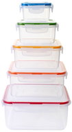 LocknLock Sada dóz na potraviny 5 ks čtverec - Sada dóz