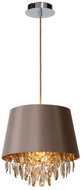 Lucide 78368/30/41 - Pendant Light DOLTI 1xE27/24W/230V Beige - Chandelier