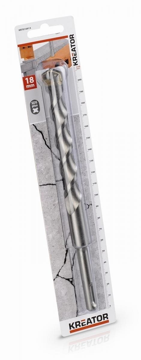 KREATOR KRT010913 SDS Plus beton, 18×210 mm
