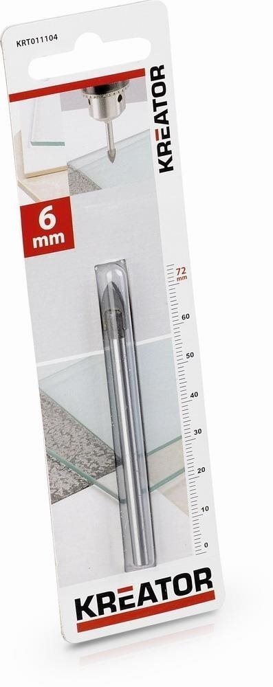 KRT011104 Hengeres szárú fúrószár, csempe-üveg 6×72 mm