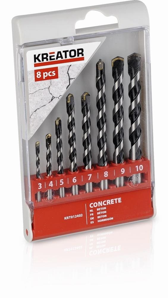 KRT012402 - 8 db betonfúró fúrószár SET 3-10 mm