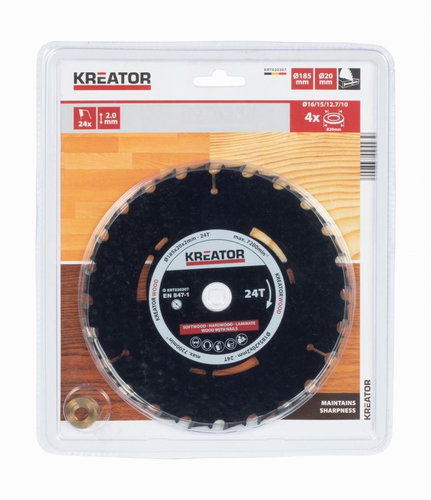 Kreator KRT020307 Saw blade for plunge saws 185mm, 24T - Circular Saw Blade - Main image