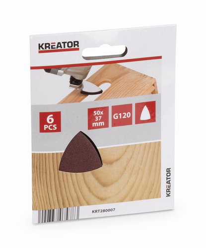 Kreator KRT280007 Sandpaper 50mm finger shape G120 6pcs - Sandpaper - Main image