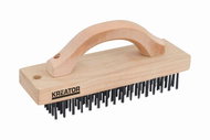 Kreator KRT561001 Handheld wire steel brush 6 rows, wooden - Wire Brush