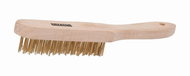 Kreator KRT561003 Handheld wire brass brush 4 rows, wooden - Wire Brush