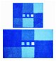 LineaDue MERKUR Set 2 ks (40 × 50 cm bez výrezu + 50 × 80 cm) SET, modrá - Kúpeľňová predložka