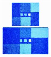LineaDue MERKUR Set 2ks (40x50cm bez výřezu+50x80cm) SET, modrá - Koupelnová předložka