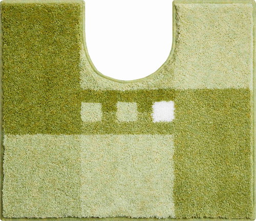 LineaDue MERKUR Toilet Mat with Cutout 50x60cm, Green - Toilet Mat - Main image