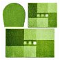 Bath Mat LineaDue MERKUR Set 3 pcs (Cover, 40x50cm without Cutout + 50x80cm) SET, Green - WC předložka