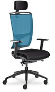 LD Seating Lyra Net modro-čierna - Kancelárska stolička