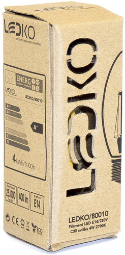 LED FILAMENT E14 4W 2700K - LED izzó - Fő fotó