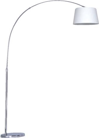 MEDIAN 1xE27/40W, króm, fehér - Állólámpa - Fő fotó