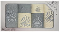 4sleep Gift pack of towels and bath towels Wenus VI swan grey and cream - Towel Set