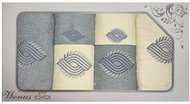 4sleep Gift pack of towels and bath towels Wenus VI eye grey and cream - Towel Set