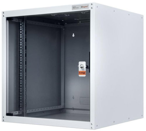 Legrand EvoLine wall-mounted data cabinet 12U, 600x600mm, 65kg, glass door - Data Cabinet - Main image