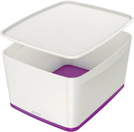 Leitz WOW MyBox, size L, White/Purple - Storage Box