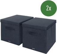 Leitz Fabric Textile Aufbewahrungsbox mit Deckel L 2 Stück 32,5 × 33 × 38 cm - Aufbewahrungsbox