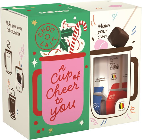 Choc-o-lait Christmas box 4×33g + 250ml mug - Instant Hot Drink Mix - Main image